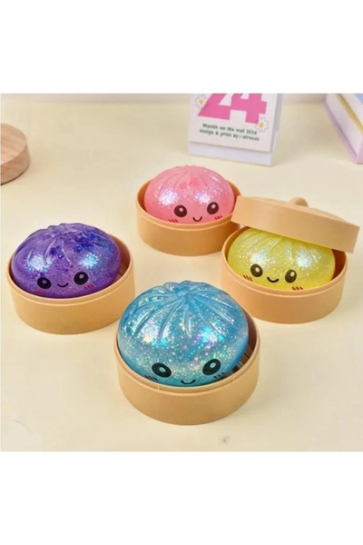 TOYSTAR Dumpling Squishy Simli Jelli Büyük Boy Özel Kutulu Çin Mantısı 8 cm