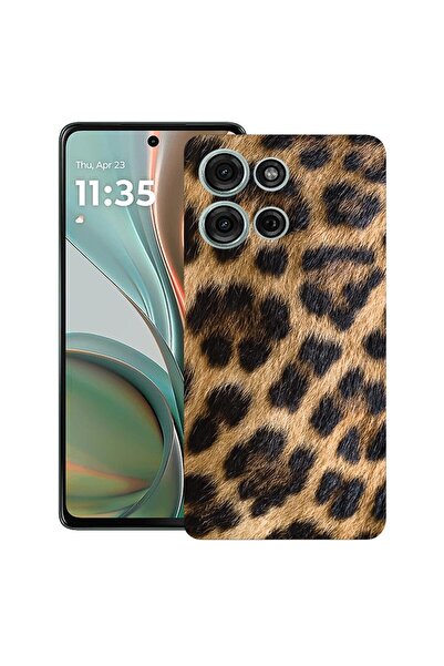 bestcase ¬Æ Husa pentru Motorola Moto G75, Leopard pattern, Slim Silicon 0.8M...
