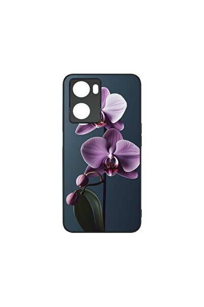 bestcase Тънък стъклен калъф, съвместим с OPPO A57 4G / A57s, Лилава орхидея,...