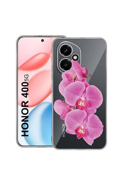 bestcase Противоударен калъф, съвместим с Honor 400, Флорален - Минималистичн...