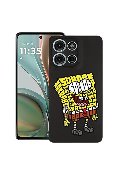 bestcase ¬Æ Husa pentru Motorola Moto G75, Calligraphy Sponge Bob, Slim Silic...