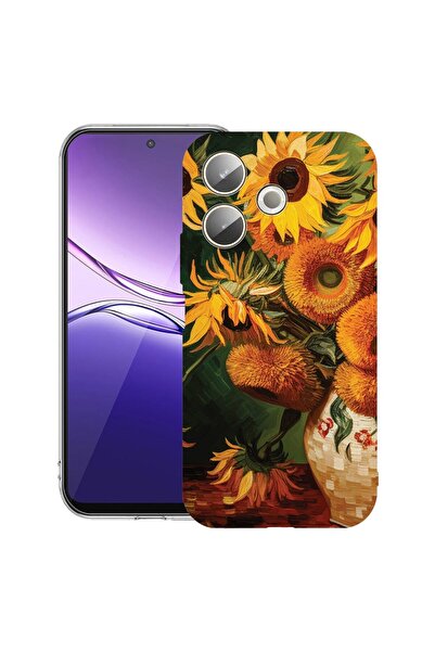 bestcase ¬Æ Husa Clear Silicon pentru OPPO A5 Pro 5G, Sunflower Painting, 204...
