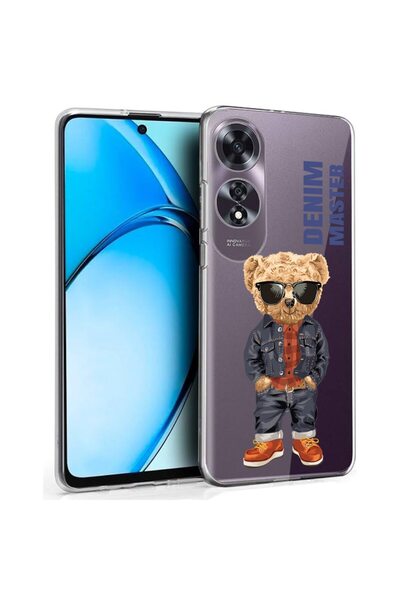 bestcase Θήκη για OPPO A60 4G, Διαφανής Σιλικόνη 2MM, Denim Master - Αρκουδάκ...