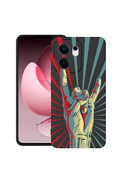 bestcase Калъф за OPPO Reno13 F 5G, Премиум тънък силиконов 1.2ММ, Rock Festi...