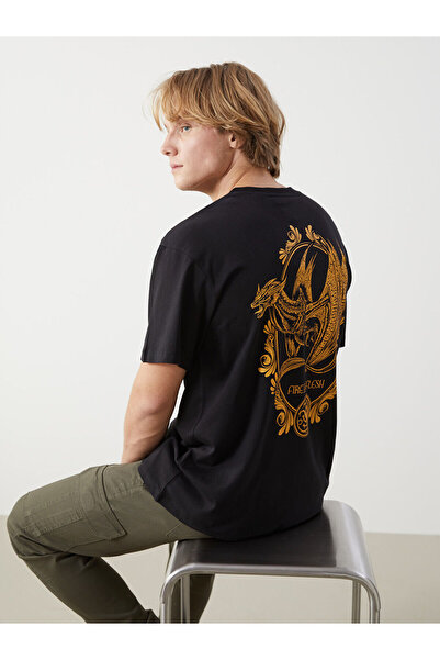 LC Waikiki Nevavm with Difference Oval Collar Short Sleeve House of the Drago...