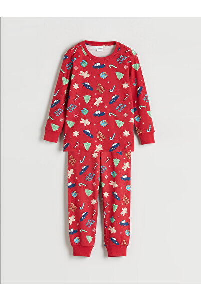 LC Waikiki Set de pijamale pentru băieți cu guler rotund, cu tematică de Anul...