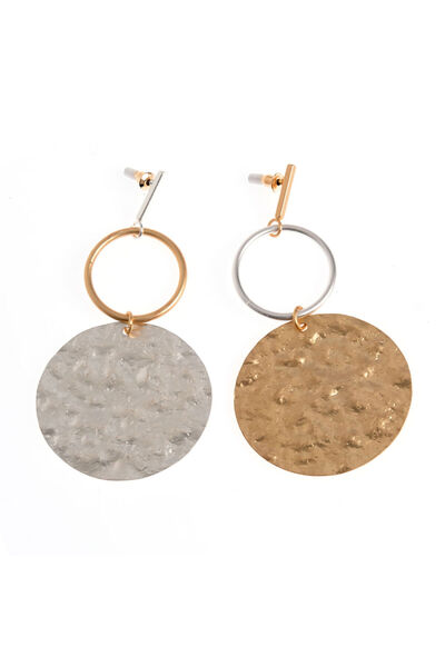 meli melo Long earrings with round metal elements