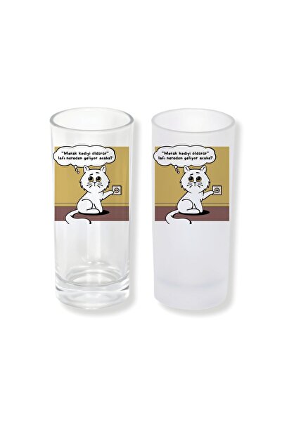 Ghostbastır Curious Cat Raki Glass with Ice/Iceless Options – 1 Stylish Prese...