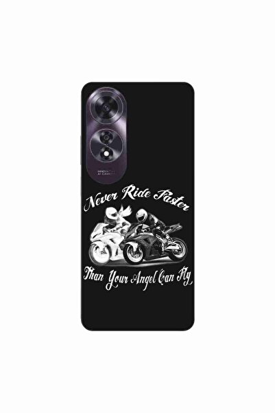 OEM Θήκη συμβατή με Oppo A60 4G Σιλικόνης TPU με σχέδιο  "Never Ride Faster "