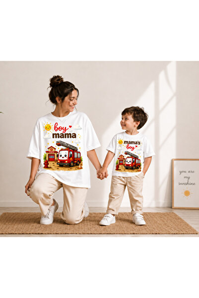 MiniHouse Tricou cu design Pompieri Mamă și Fiică (PREȚUL PENTRU UN SOUL ARTI...