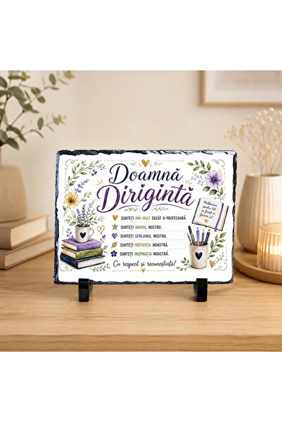 peGiftuiala Placă Decorativă din Ardezie pentru Dirigintă