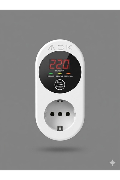 ACK VOLTAJ KORUMALI PRİZ PVP-04-15A 140-270V