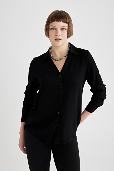 DeFacto Regular Fit Long Sleeve Basic Solid Shirt Z6472Az24Sp