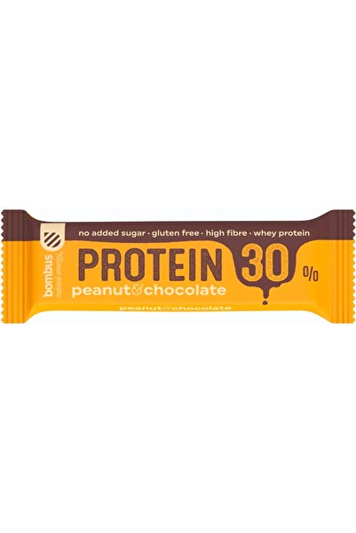 bombus Baton proteic cu arahide si ciocolata, 30% proteine, 50g