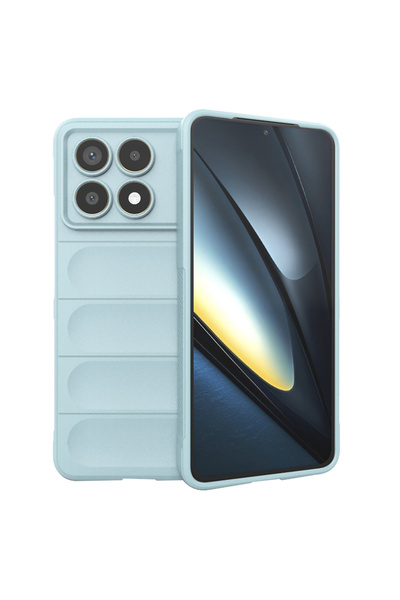 Techsuit Калъф за Xiaomi Poco F6 Pro, Магически щит, удароустойчива защита, син