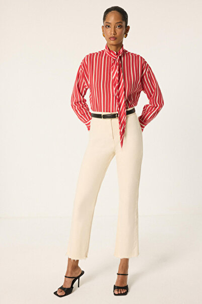 Touché Privé Striped Shirt with Bow Detail