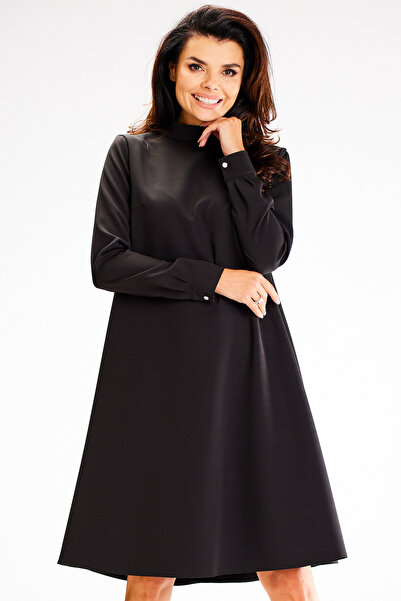 Awama Women's dress awama, Polyester, A599 - Black -, S INTL
