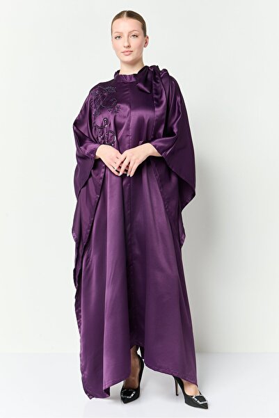 Rufaya Women Embellished Kaftan Maxi Dress, Purple