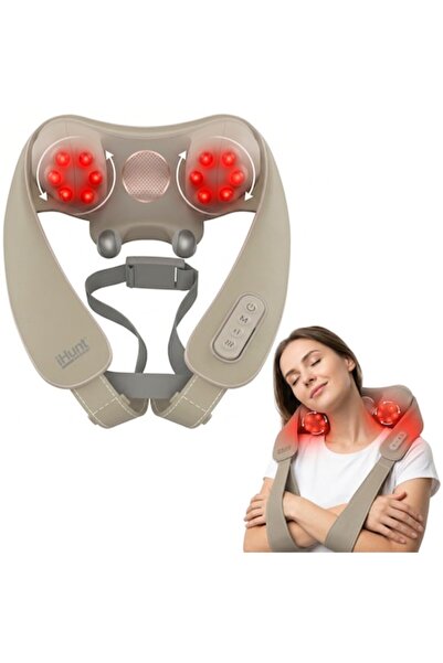 iHunt Aparat de masaj cervical SPA SmartNeck Air 3D, Electrostimulare EMS/TEN...