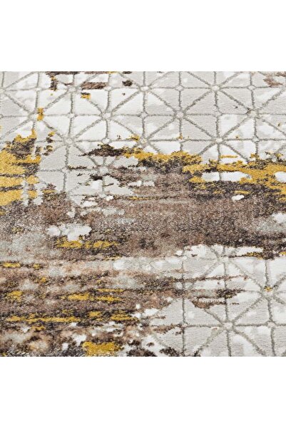 EFFECT Covor Modern, Bej/Mustar, 150x230cm, fir scurt, rezistent
