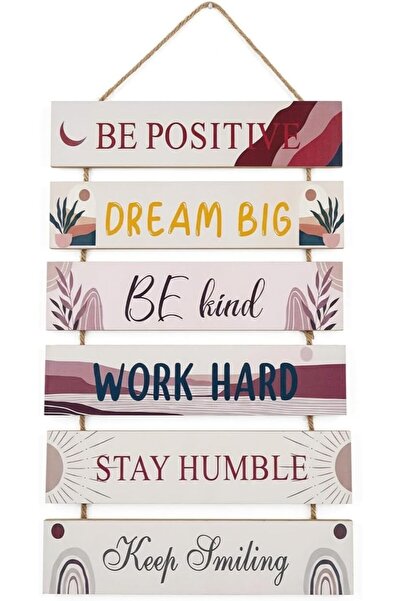 Generic Colorful Motivational Wooden Hanging Sign – Positive Quotes Wall Art ...