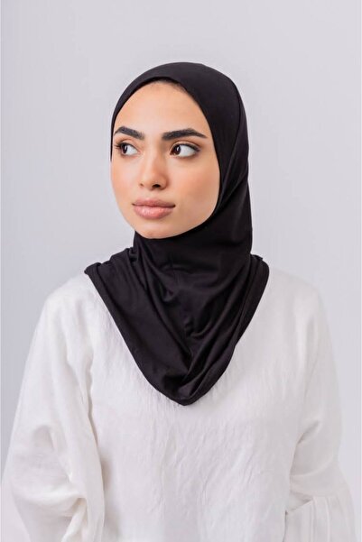 4seasons scarf حجاب سوري قطعتين قطن لوفوال اسود
