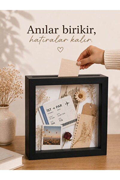 Pawellia 25x25 Derin Anı Çerçevesi, Gül Kutusu, İsteme Çiçeği Çerçevesi