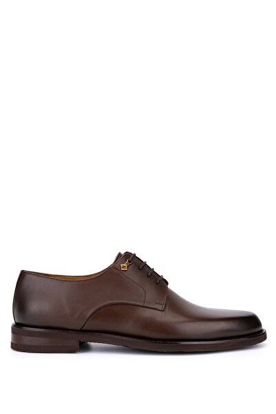 Tamer Tanca Men's Genuine Leather Brown Classic Shoes