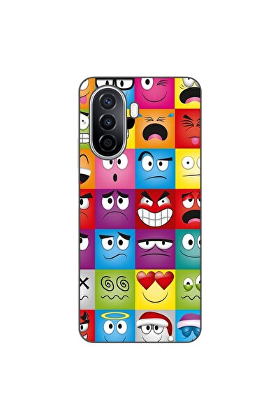 OEM Husa compatibila cu Huawei Nova Y70 Silicon Gel Tpu Model Funny Faces