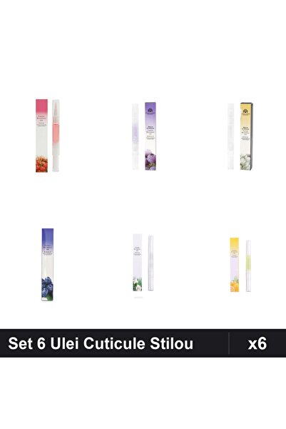 NAİLS Set 6 Ulei Cuticule Tip Stilou - Cherry, Afine, Jasmin, Blueberries, Li...