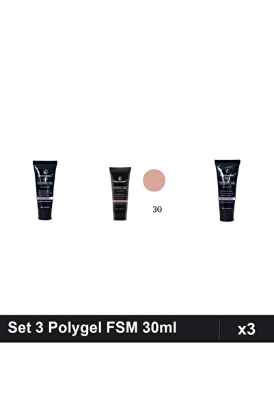 FSM Set 3 Polygel 30ml - Nr.15, Nr.30, Nr.22 - Construcție Unghii