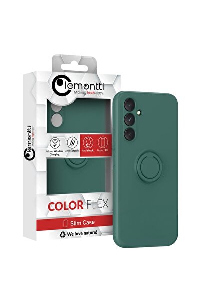 lemontti Husa Silicon Ring Samsung Galaxy S23 FE Verde