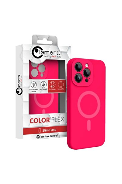 lemontti Husa Liquid Silicon MagCharge iPhone 15 Pro Max Roz Neon (protectie ...