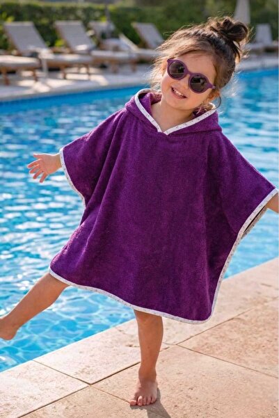 PAMUK HANIM Cotton Soft Poncho for Girls and Boys, Sea, Beach, Pool, Bath Hoo...