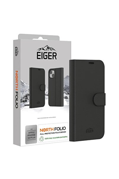 EIGER North Folio Case iPhone 16 Plus Black
