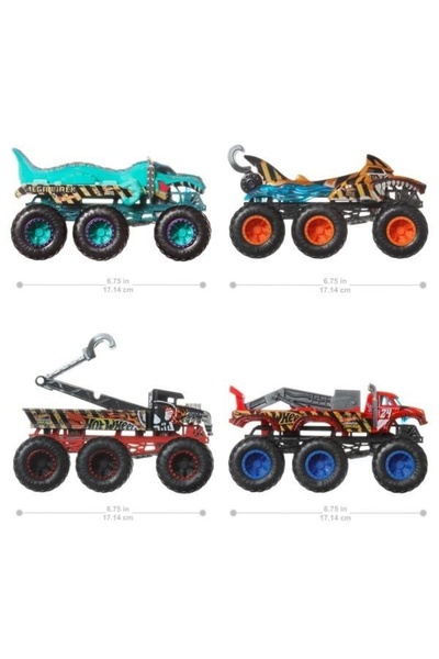 Mattel Games Hot Wheels Monster Trucks set asortat (4 bucăți)