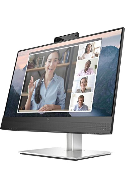 HP E24mv G4 24" Class Webcam Full HD LCD Monitor - 16:9 - Black, Silver - 23....