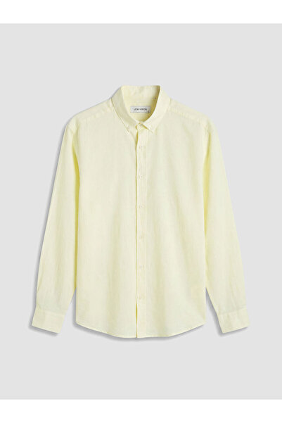 LC Waikiki Rmz Gi̇yi̇m Farkiyla Standart Fit Ke Linen Stylish Men's Shirt