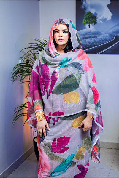 Difaf Lamar Top. Sudanese women's top, luxurious totall, 125 cm wide.