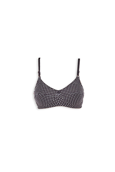 Bodycare Regular Dot Printed Bra for Women - 36B, Black
