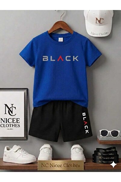 NC Nicee Clothes ΚΑΛΟΚΑΙΡΙΝΟ ΠΑΙΔΙΚΟ ΣΕΤ ΜΠΛΟΥΖΑΚΙ-ΣΟΡΤΣ ΟΥΝΙΣΕΞ (ΜΑΥΡΟ ΜΕ ΣΤ...