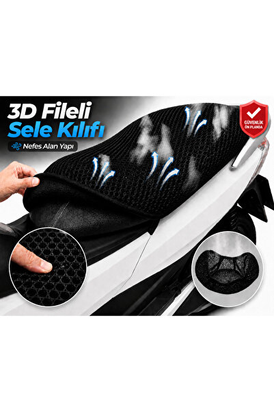 Vi Caro Husă pentru șa motociclete Kuba Golf 100 Husă pentru șa cu plasă 3D P...