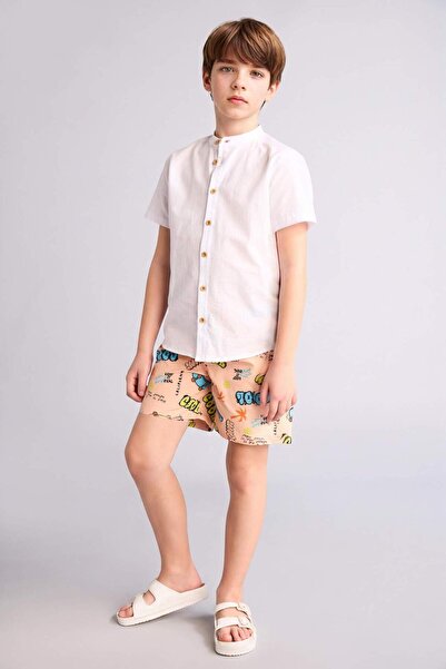 DeFacto Patterned Swim Shorts for Boys H1815A826Hs