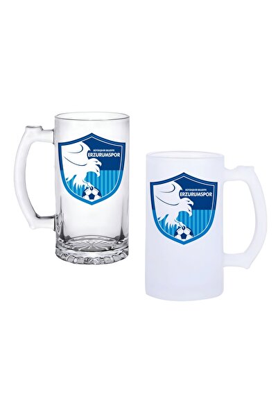 Ghostbastır Erzurumspor Beer Glass with Handle, Frosted or Transparent Option...
