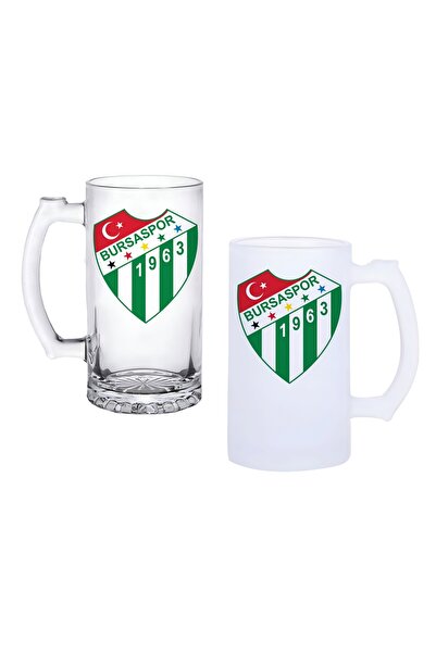 Ghostbastır Bursaspor Kulplu Bira Bardağı Buzlu veya Şeffaf Seçenekli 046