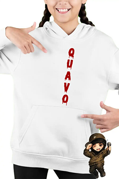 OEM Детски суичър с качулка Quavo Stain Trap в хип-хоп стил за момичета