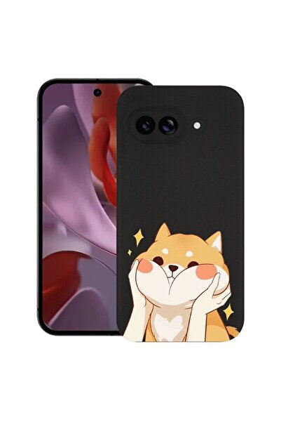 bestcase Калъф за Google Pixel 9a, Емоджи - Сладка котка, Тънък силиконов 0.8...
