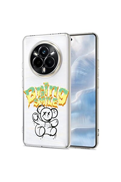 bestcase Калъф за Realme 14 Pro 5G, BestCase™ Прозрачен силиконов 2ММ, Мече с...