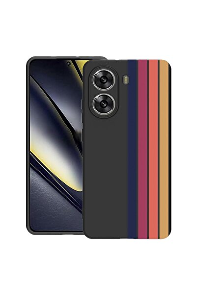bestcase ¬Æ Husa pentru Poco X7 Pro 5G, Retro Lines, Slim Silicon 0.8MM, Anti...