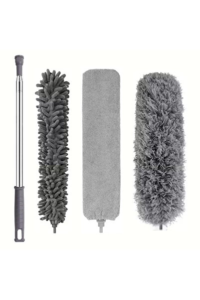 Choice 4pcs 4 Pcs Microfiber Feather Duster with 111.42-inch Telescopic Exten...